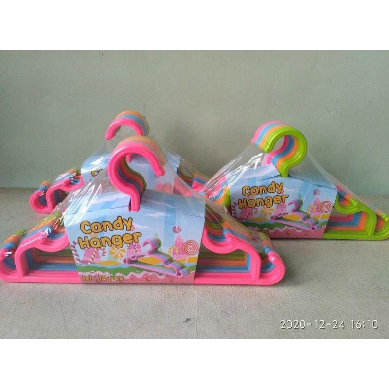 Hanger / Gantungan Baju / Candy Hanger/ Hanger Baju Warna / Hanger Baju Tebal /