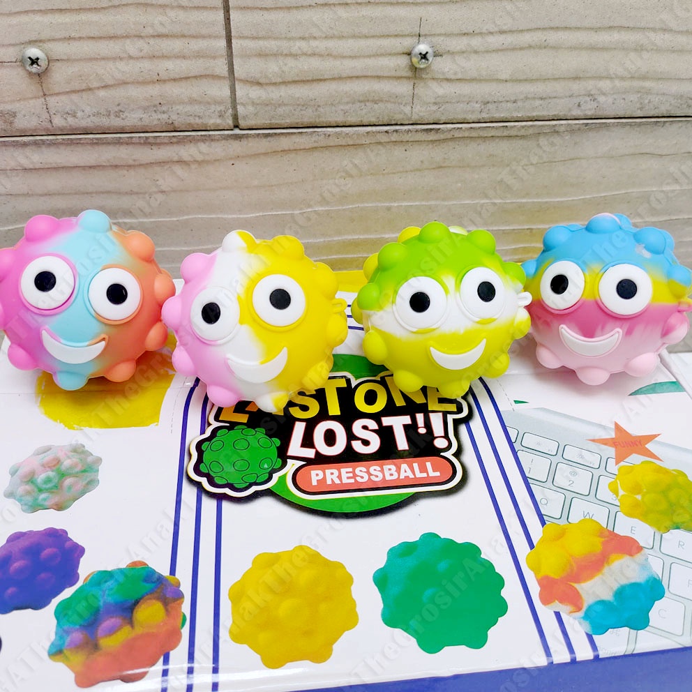 BOLA POP IT RAINBOW PELANGI TIKTOK FIDGET TOY PUSH BUBBLE STRESS RELIEF
