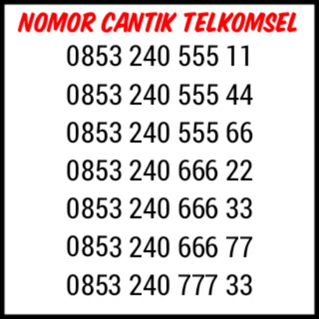 Nomor Cantik Telkomsel Kartu As Seri AAA BB