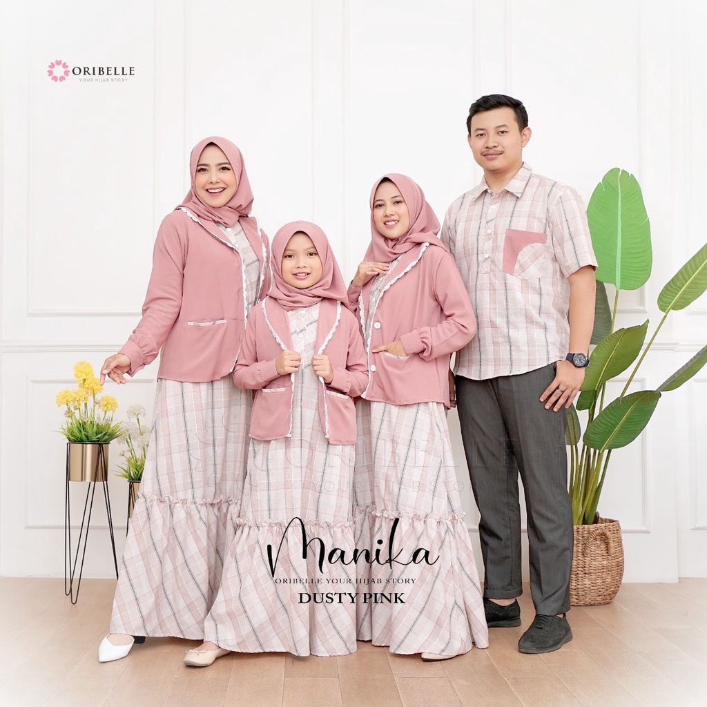 Baju Couple Keluarga Baju Seragam Keluarga Baju Sarimbit Baju Lebaran Family Set SARIMBIT MANIKA BY 
