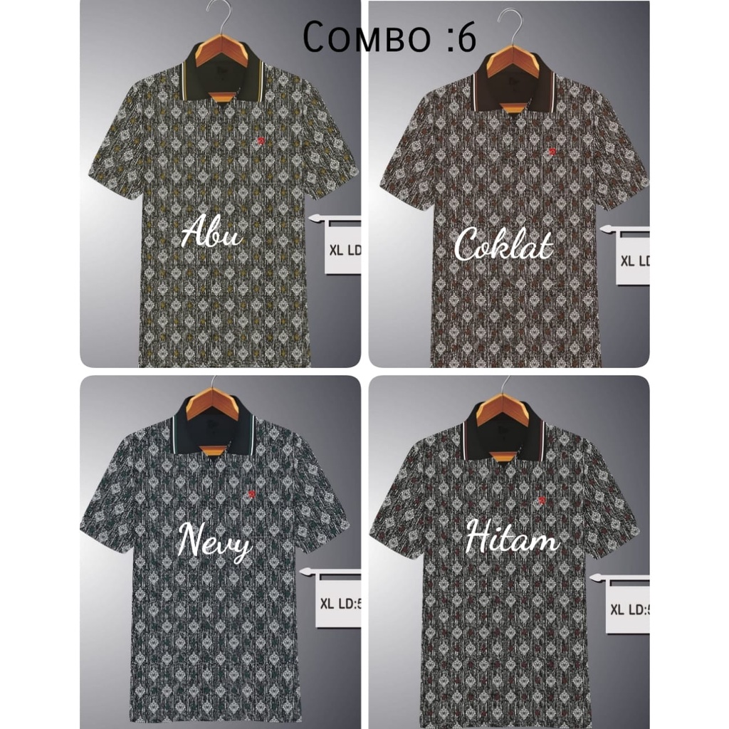 Kaospolos - Kaos kerah pria | kaos motif batik saku dewasa  | kaos polo shirt batik 06