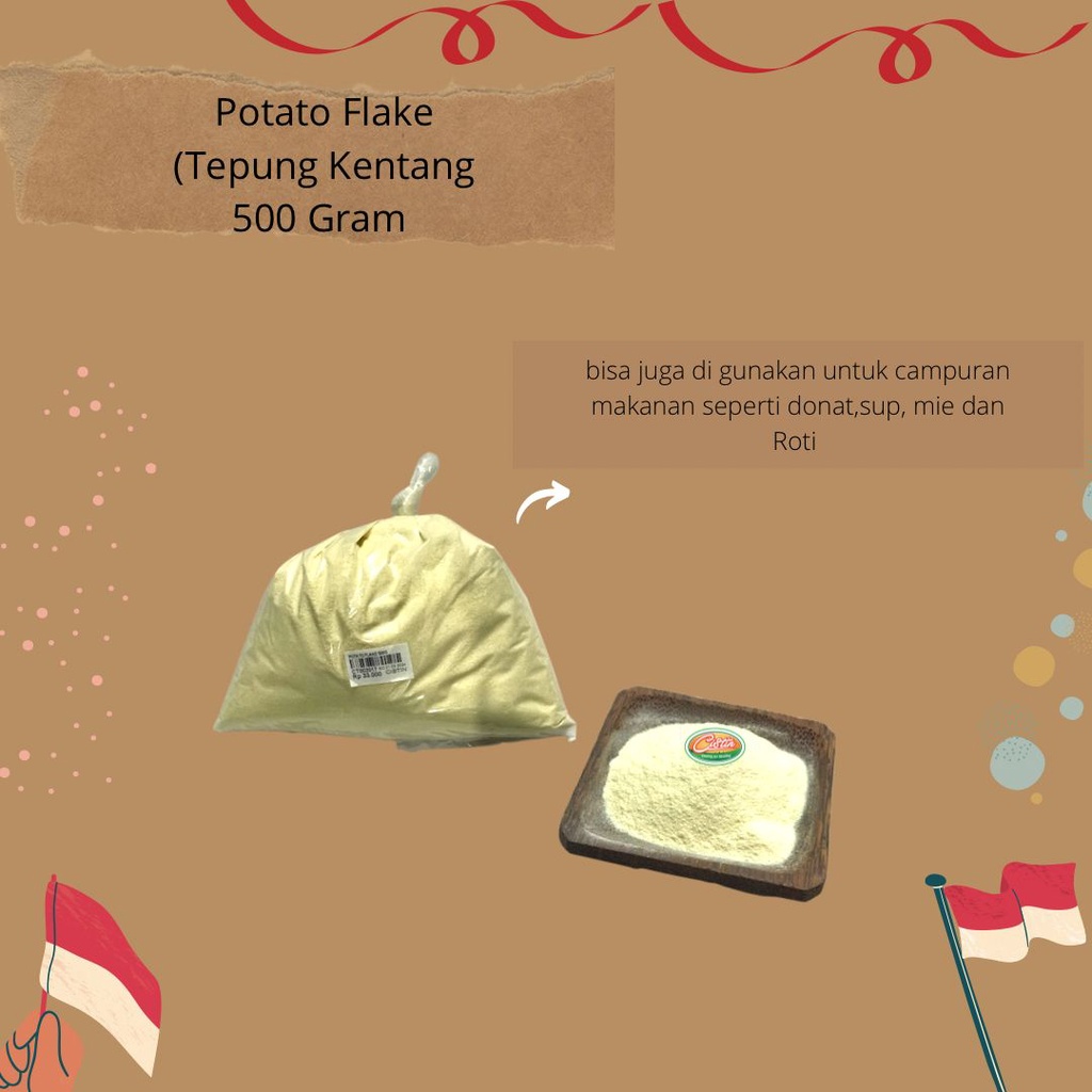 

POTATO FLAKE/TEPUNG KENTANG 500 GR