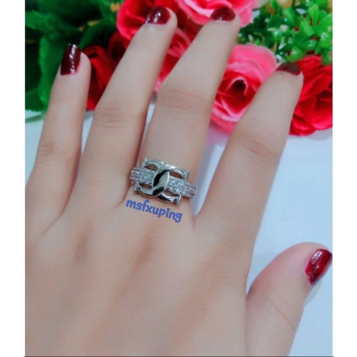 Cincin silver lapis emas xuping aksesoris fahion CA506