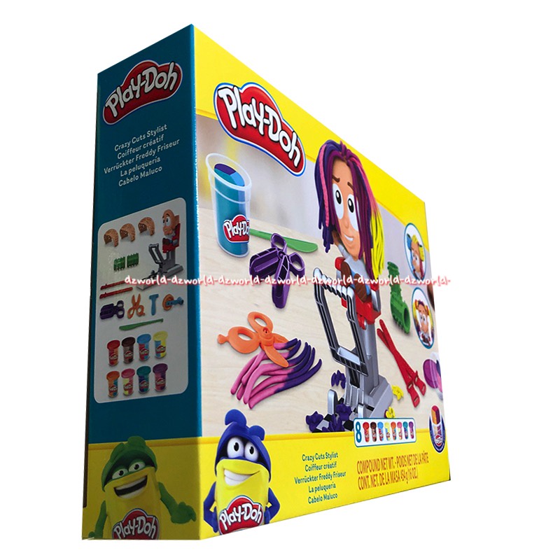 Play-Doh Crazy Cuts Stylist Hair Style Salon Pretend Mainan Lilin Playdoh Salon Potong Rambut