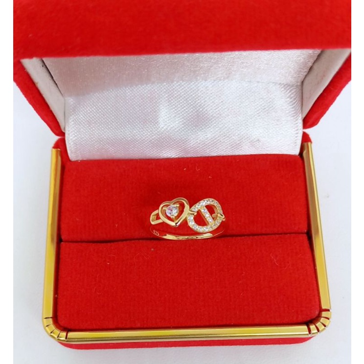 CINCIN PERAK 925 LAPIS EMAS/CINCIN LOVE MATA PUTIH CART*R/CINCIN ASLI SILVER/CINCIN FASHION WANITA