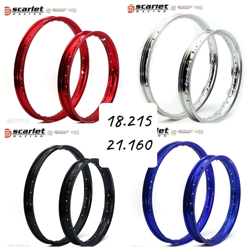 velg scarlet 18 21 hole 36