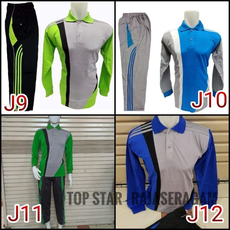 Setelan JN Kaos Training Olahraga Lengan PANJANG Fitness Jogging