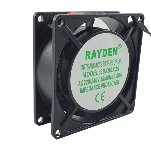 Kipas Pendingin Rayden 8cm 220V Cooling Fan AC 220 Volt 8 x 8 x 2.5 cm