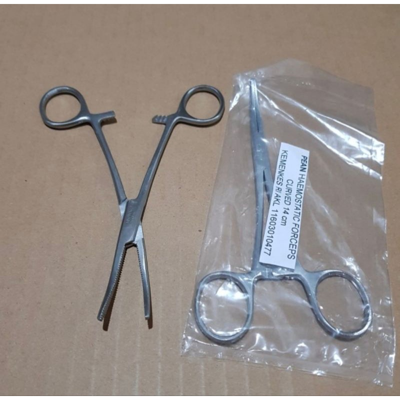 Pean Haemostatic Forcep 14cm Straight and Curved / Klem Arteri Pean 14 cm Lurus dan Bengkok