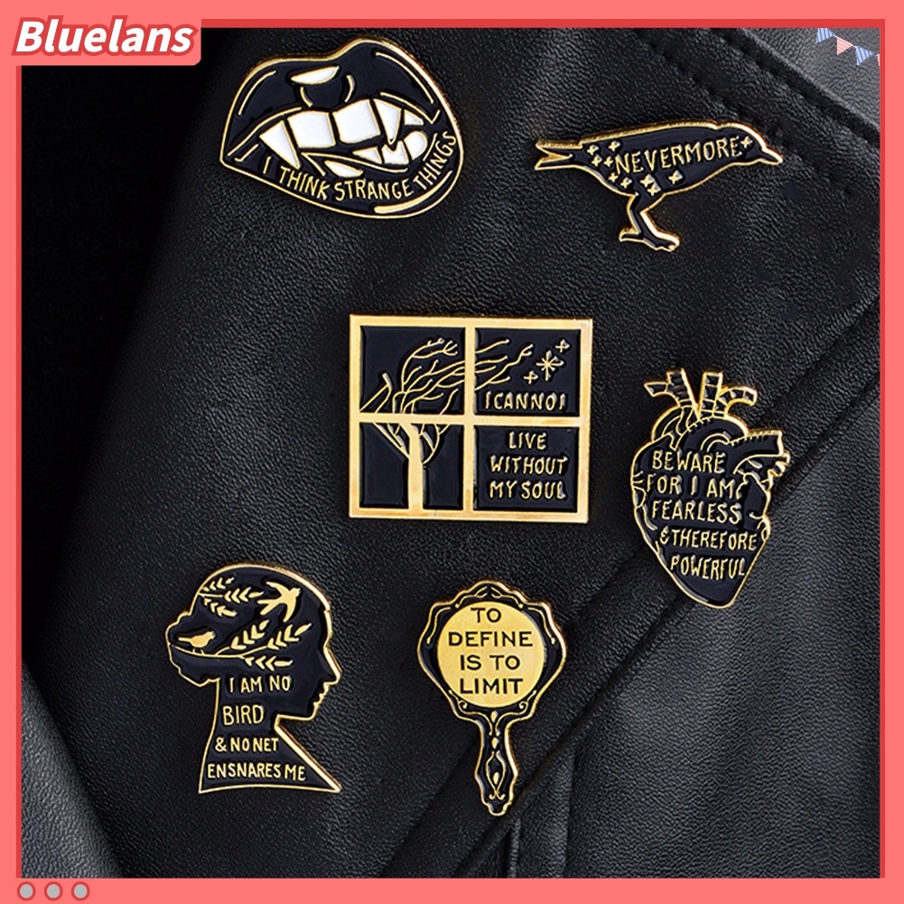 Bros Pin Enamel Desain Quote I Am No Bird