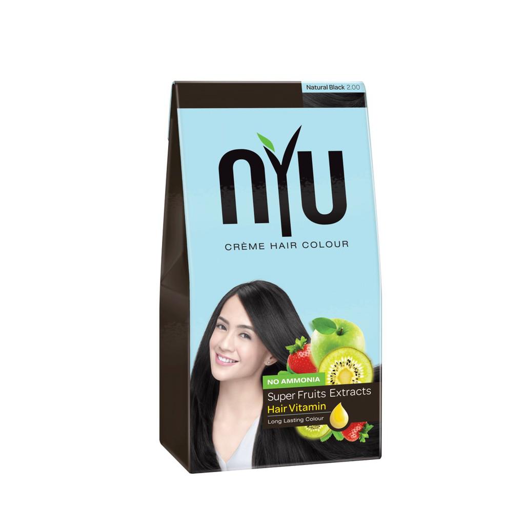 NYU Creme Hair Colour Natural Black x 2 Pcs