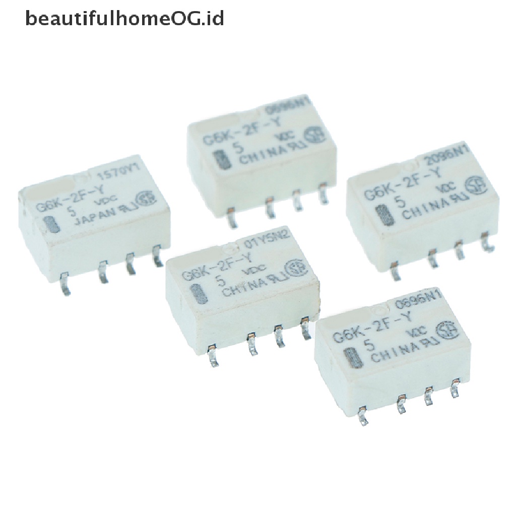 5pcs dc 5v smd g6k-2f-y Sinyal relay 8 Pin Untuk omron relay