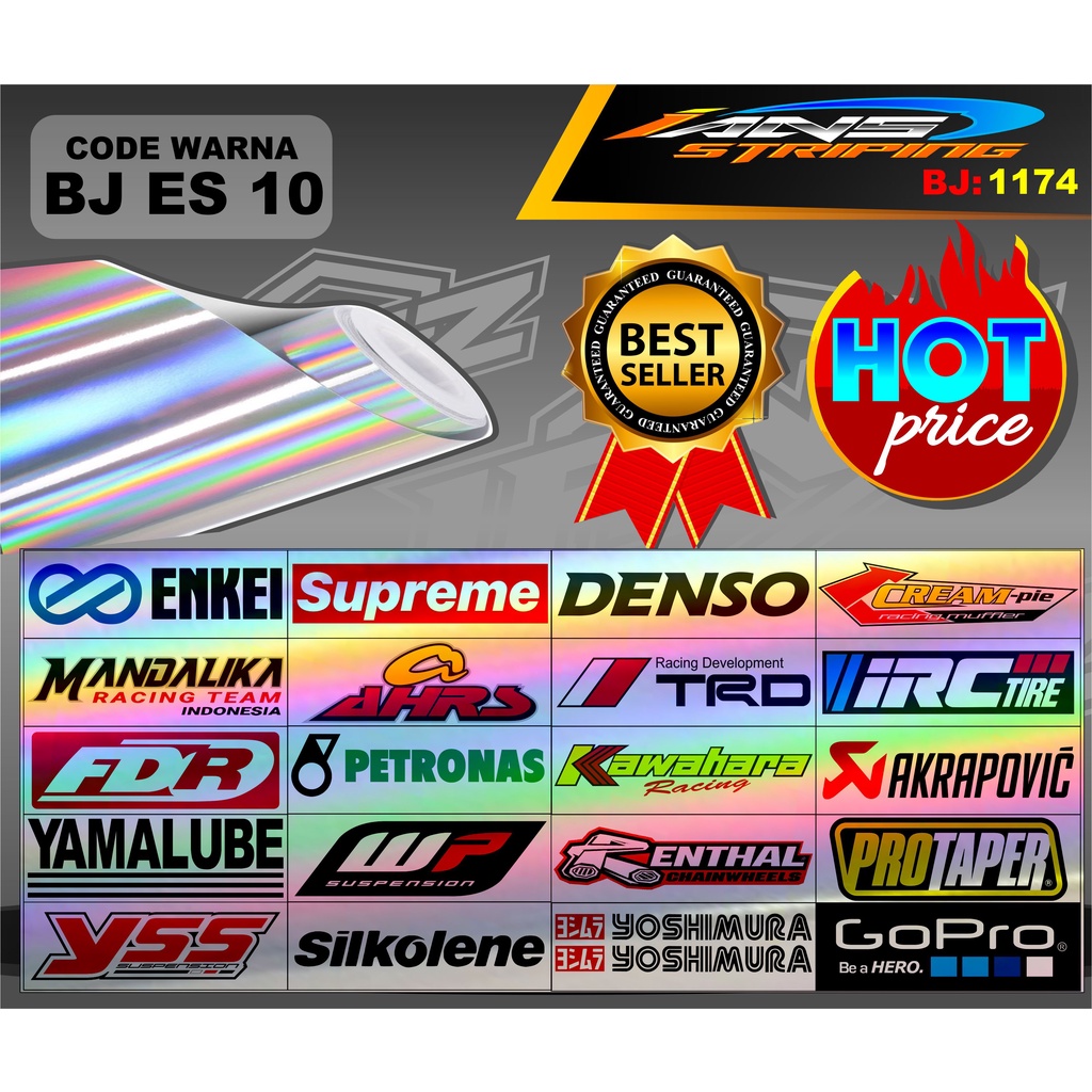 STIKER PACK RACING HOLOGRAM / STIKER MOTOR TERBARU /  STIKER AESTETIC