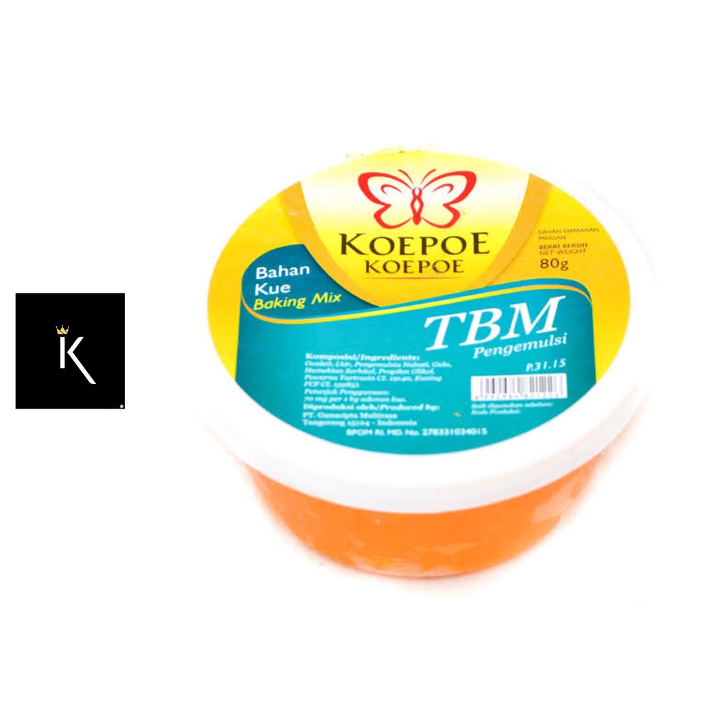 

TBM / PENGEMULSI MERK KUPU / KOPOE / KOEPOE KEMASAN 80 GRAM BESAR