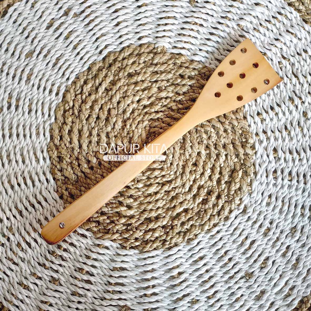 TERMURAH - Sutil Kayu Mahoni/Spatula Kayu, Halus dan Tebal, Kualitas Terbaik!-Spatula Lubang