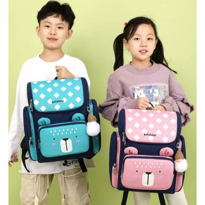 Tas Anak Sekolah Simple SD dan TK Perempuan Garsel FKT 5929 Backpack Cewe Ransel Punggung Gendong24