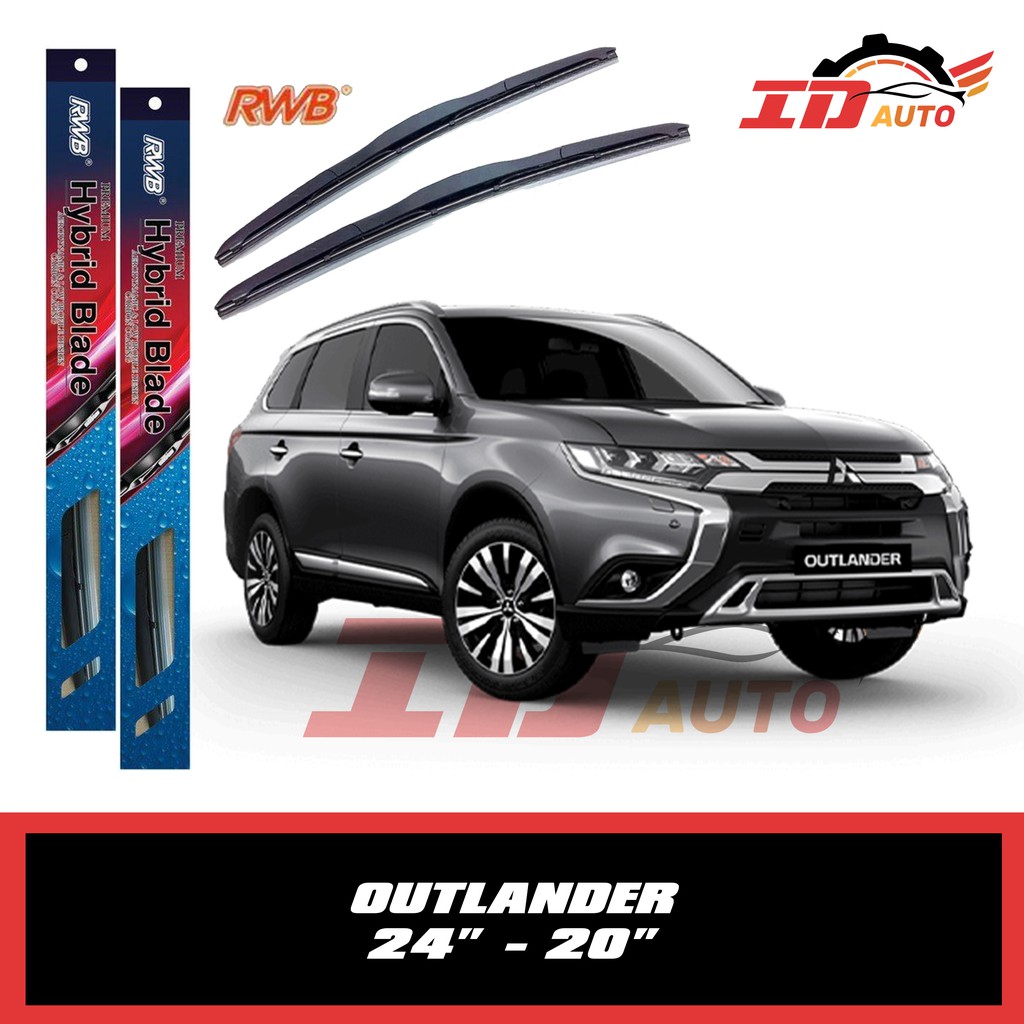 WIPER MITSUBISHI OUTLANDER SET UKURAN 24 DAN 20 MERK RWB