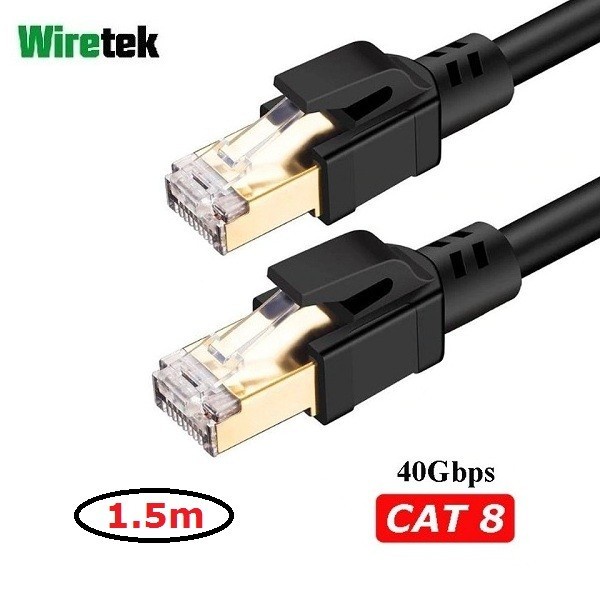 Wiretek Kabel LAN Cat 8 Gigabit Ethernet Network Cable 1.5 meter