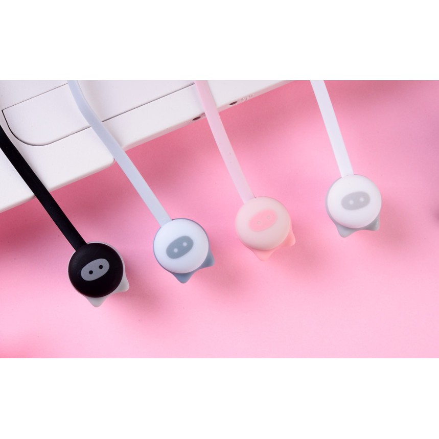 [E-169] Headset Earphone Karakter BABI TONG SAMPAH / Earphone + Wadah Earphone Motif TONG BABI Unik