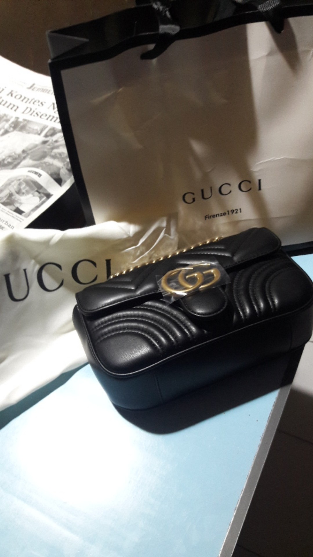 Tas GUCCI GG Marmont Matelasse Shoulder Bag FREE PAPERBAG 