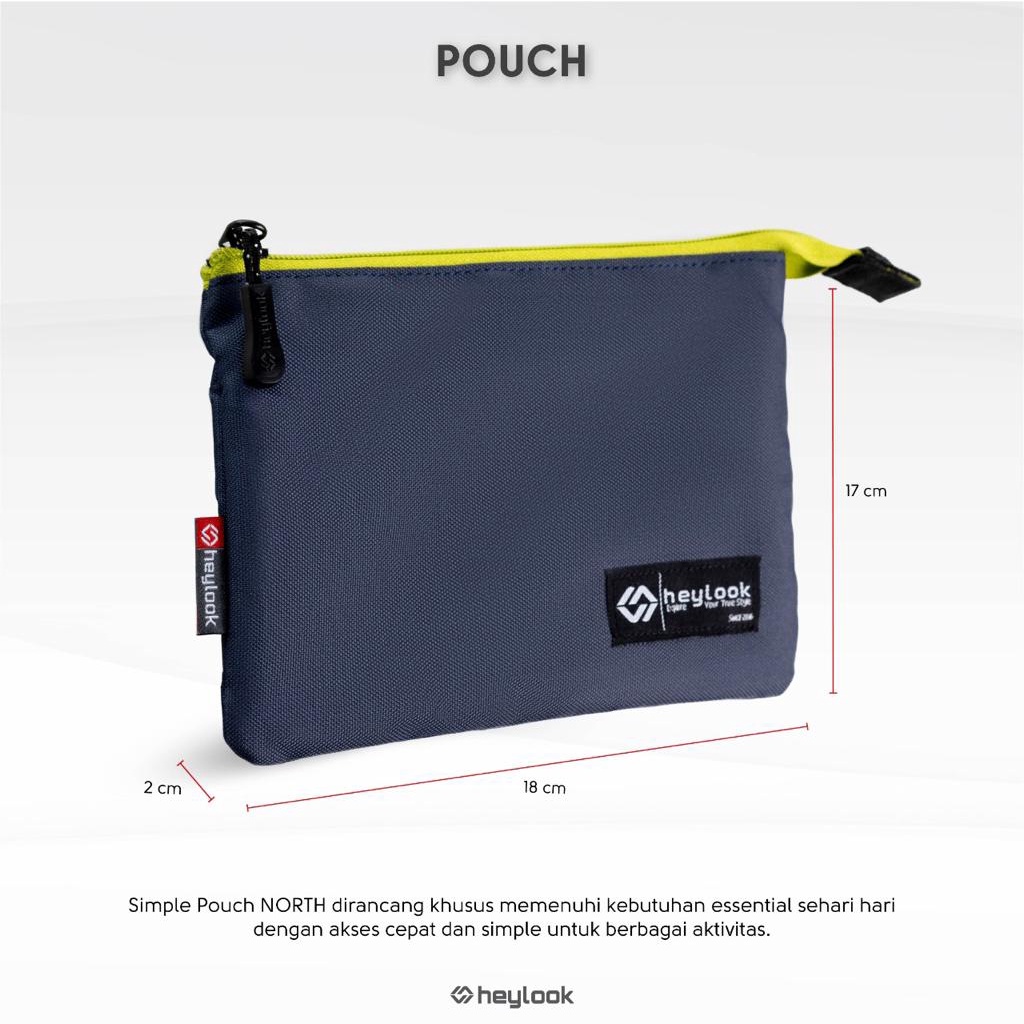 HEYLOOK Project - Pouch Pria Wanita Simple Pouch NORTH Pria Wanita Hand Bag Original