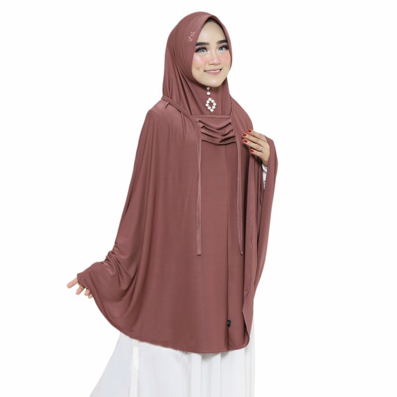MAWADDAH JILBAB PET JUMBO JERSEY VARIASI MASKER ORI MASKER (JILBAB MASKER)