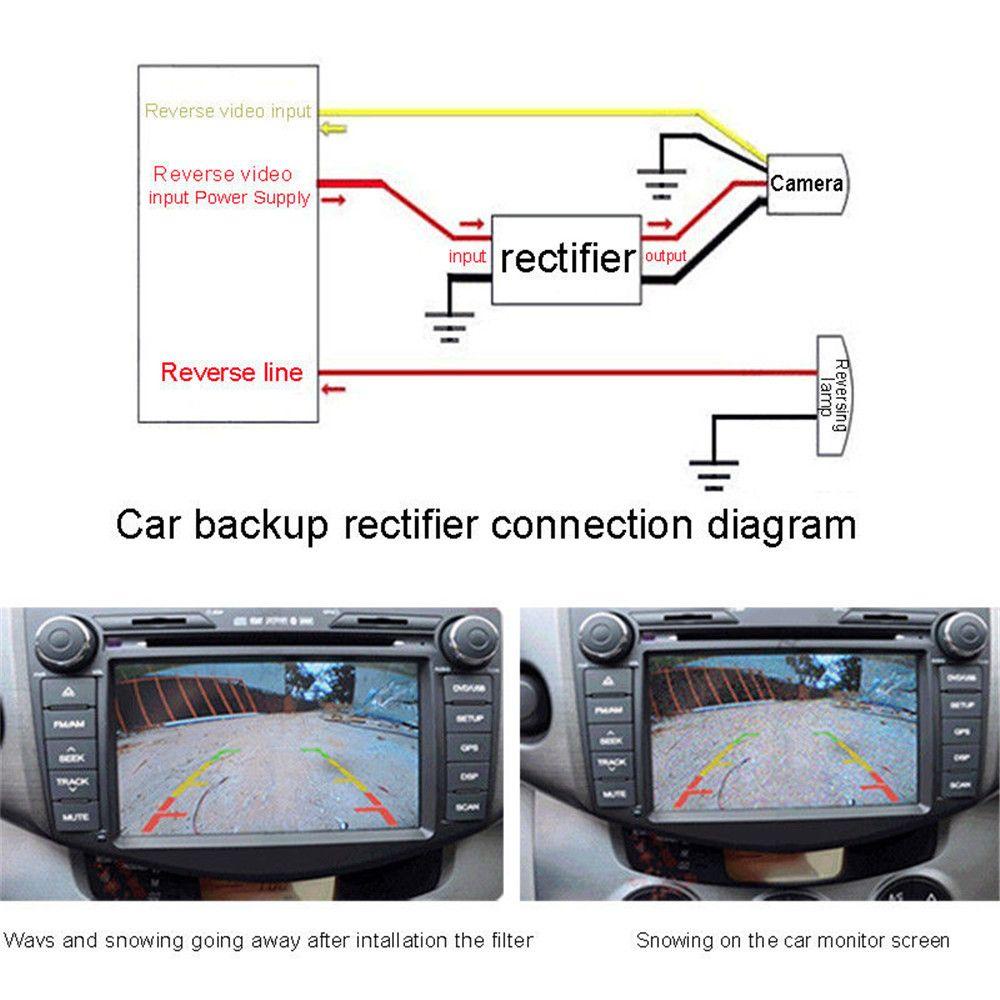 Lanfy Kamera Cadangan Rectifier 12V Kamera Belakang Filter Interference Relay Filter Connector