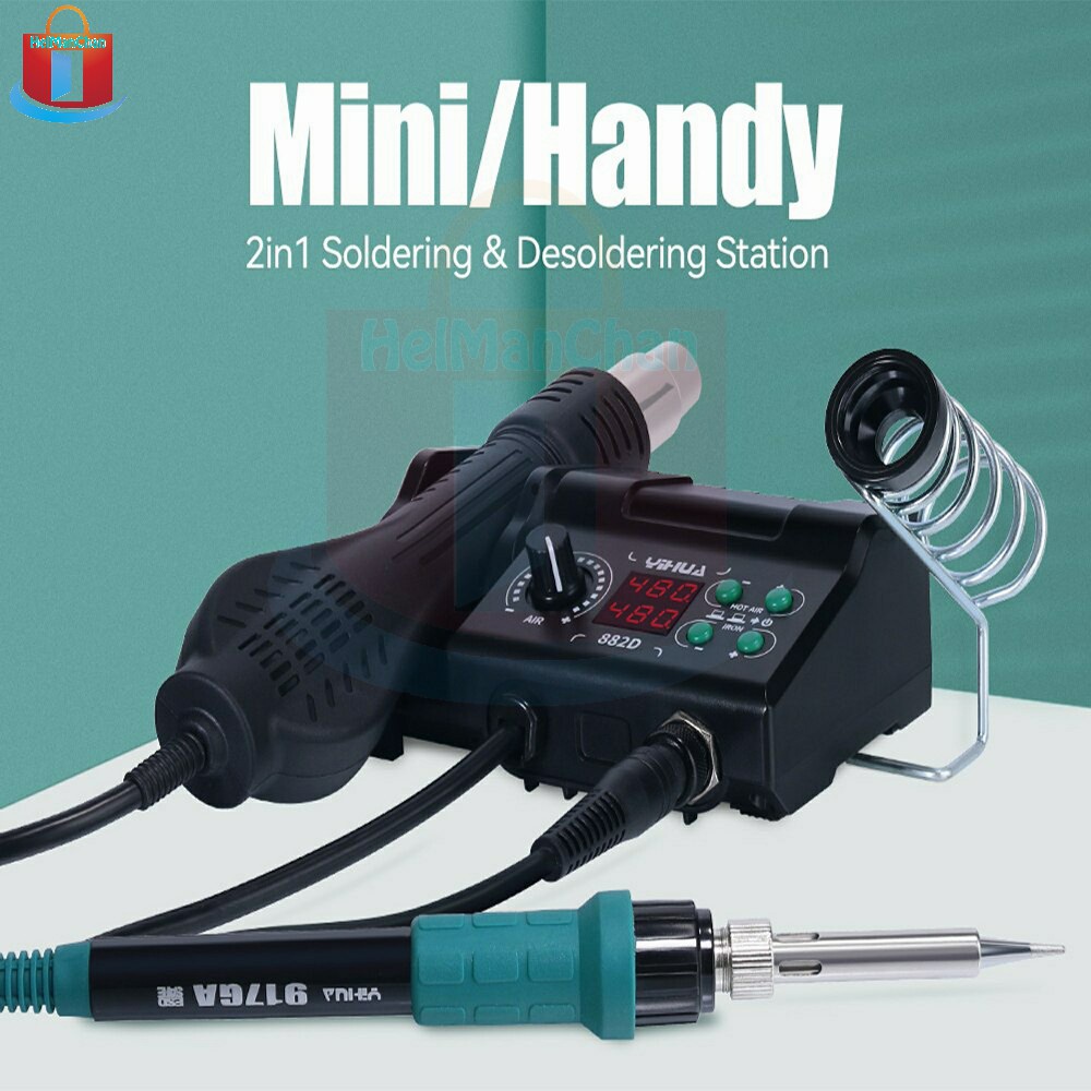 Rework Station Blower Yihua 882D Mini Upgrade Solder Uap Hot Air 79238