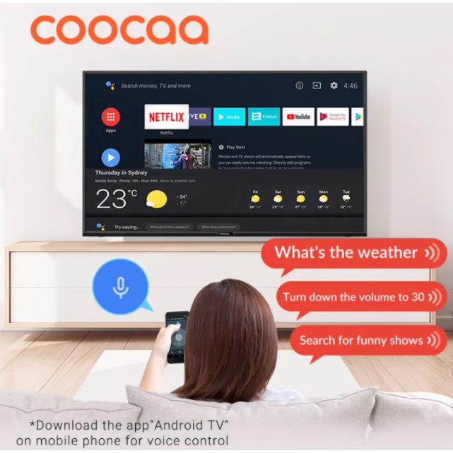 TV LED COOCAA 32 INCH SMART ANDROID 32S3G 32S3 COOCA COCAA COCA KOKA GARANSI RESMI