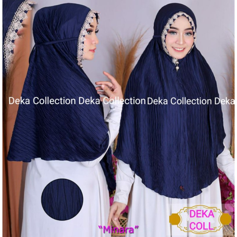 Jilbab Bergo Maryam Plisket Renda Padi Minara