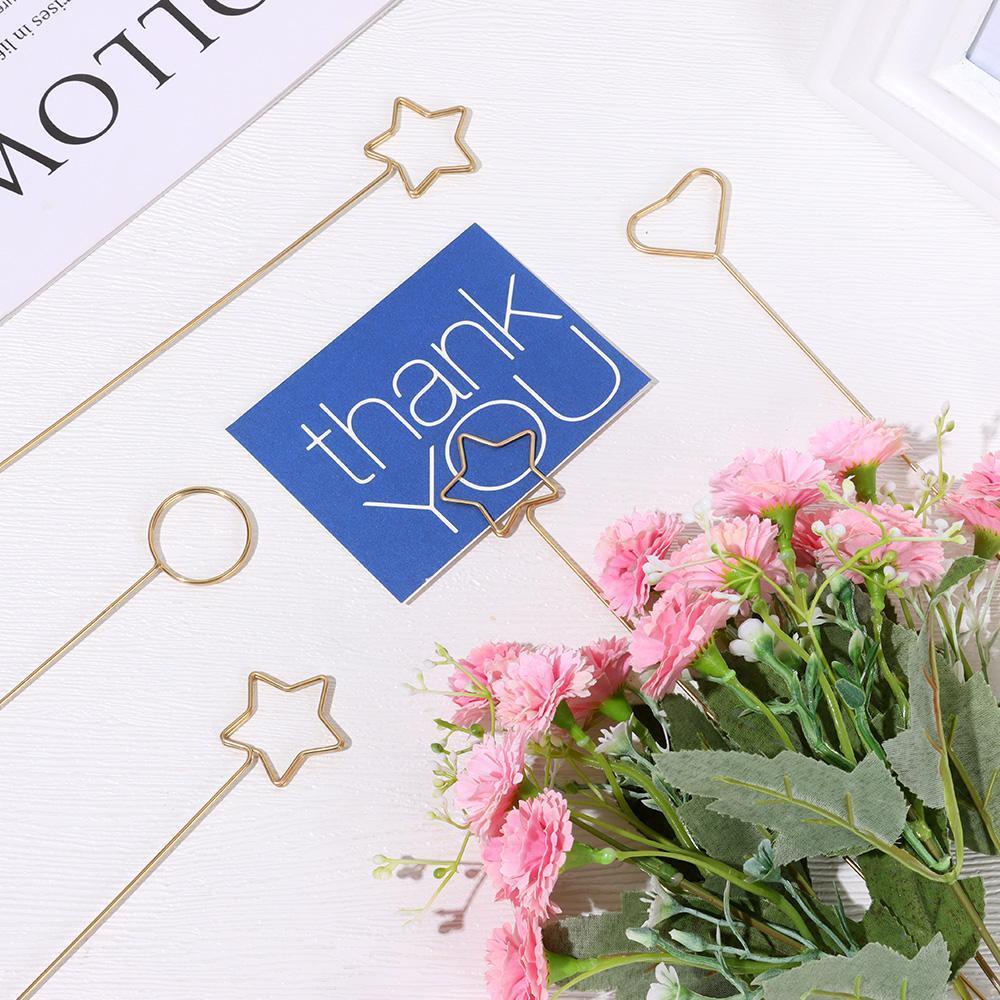 Chookyy 10PCS Card Holder Stick DIY Klip Perlengkapan Pembungkus Logam