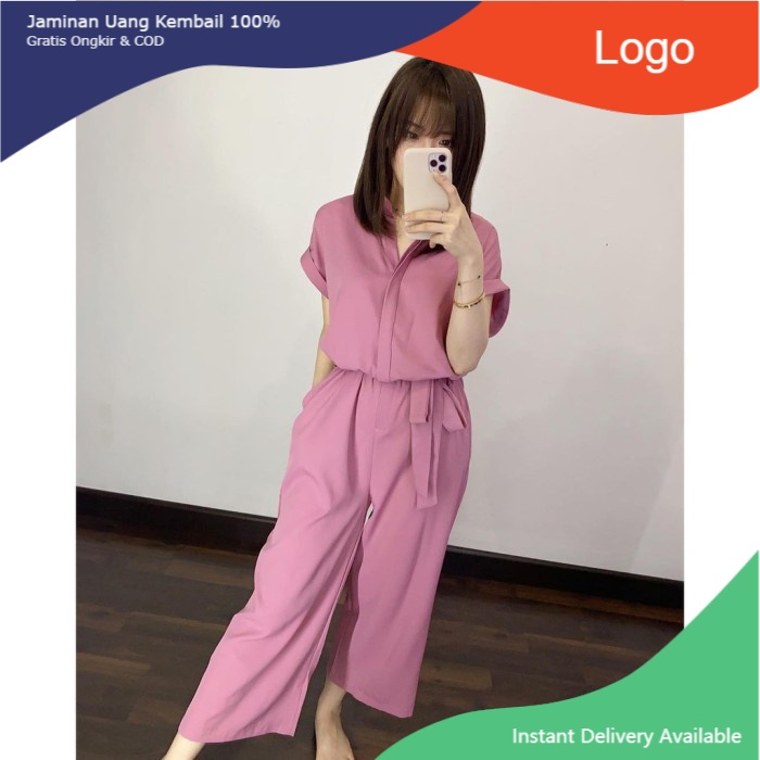 [ COD ] Gisela Jumpsuit l Gisella JS Fashion Wanita Muslim - Dusty