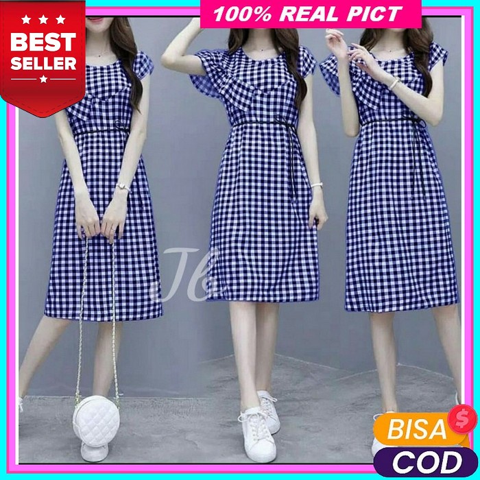 Sojin Midi Dress / Pakain Wanita Masakini/Dres Korea / Pakain Wanita Terlaris / Midi Dress Korean St