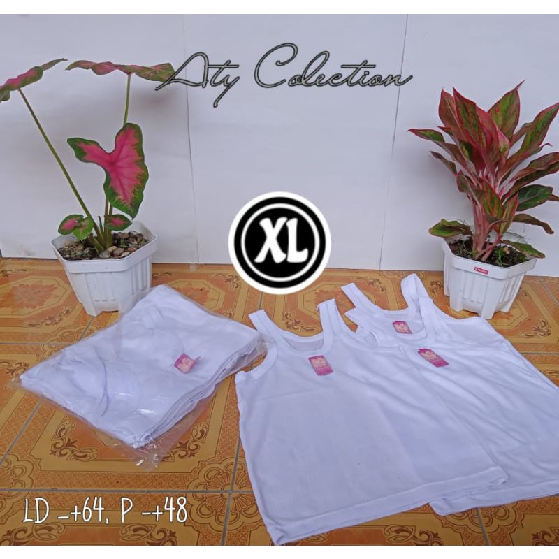 SINGLET REMAJA/KAOS DALEM/PUTIH/MURAH/6 PCS