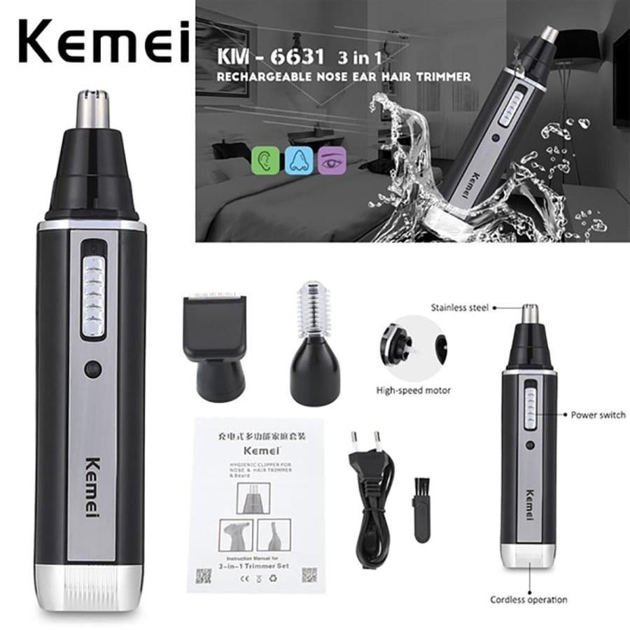 KEMEI KM-6631 Cukuran Kumis Jenggot Cas