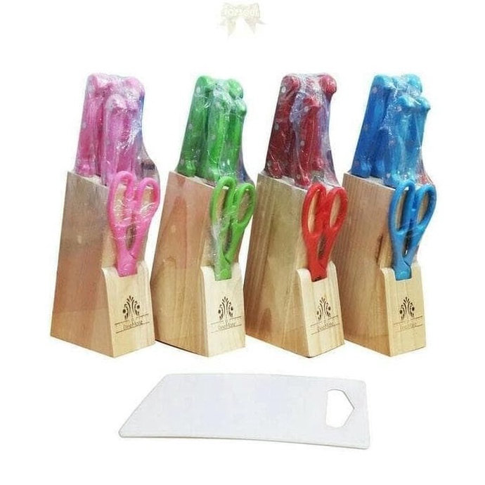 PISAU SET WARNA WARNI 8Pc KITCHEN KNIFE SET PISAU PAKET DAPUR