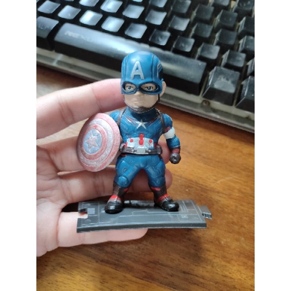Action Figure Captain America Chibi Marvel Avengers Mainan Anak