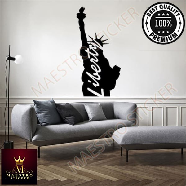 

M.STICKER Stiker Patung Liberty Sticker Dingding Rumah Sticker Kaca Rumah Cafe
