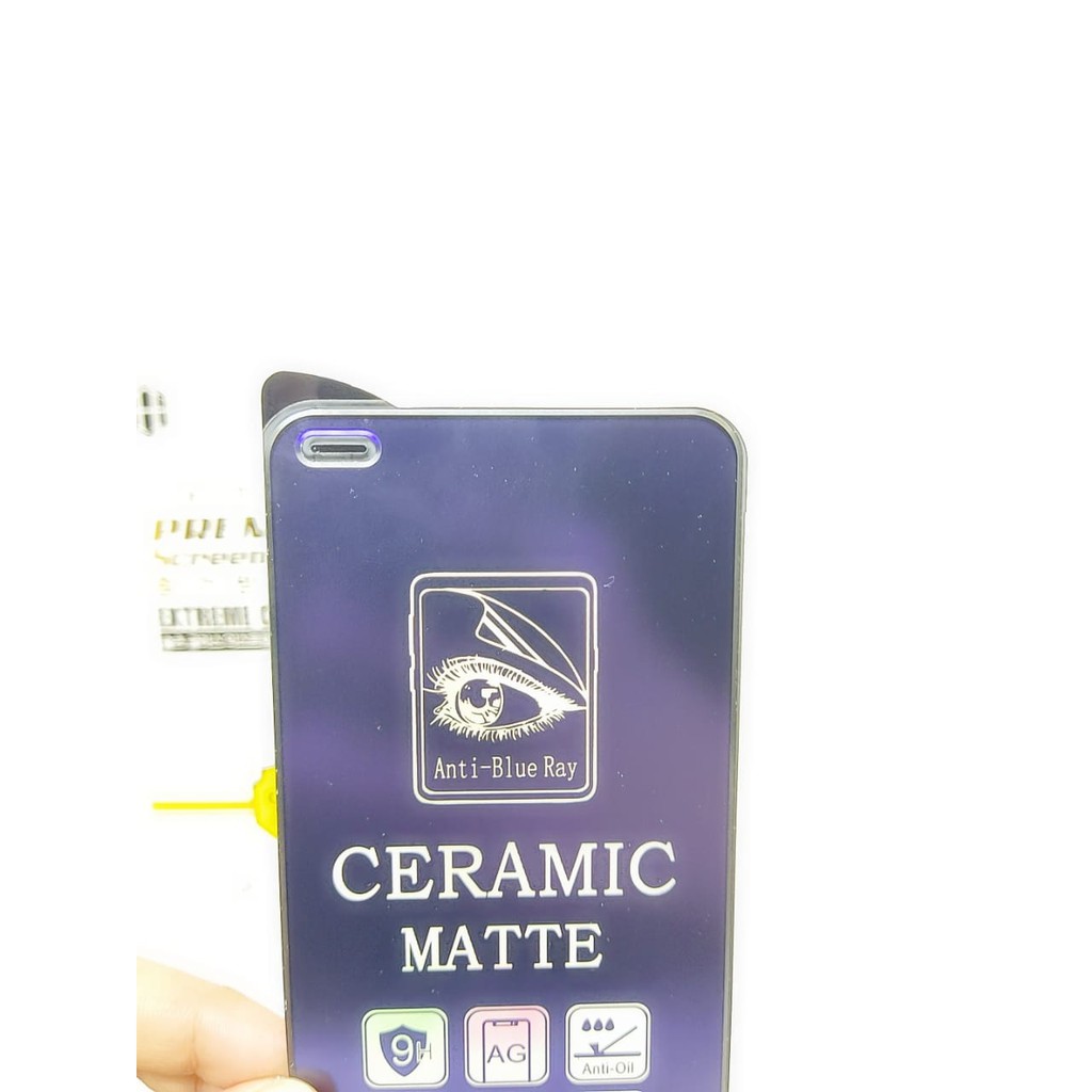 Ceramic MATTE Anti Blue Oppo Reno 4 6.5 Inchi Anti Gores Glare Full Layar No Sidik Jari