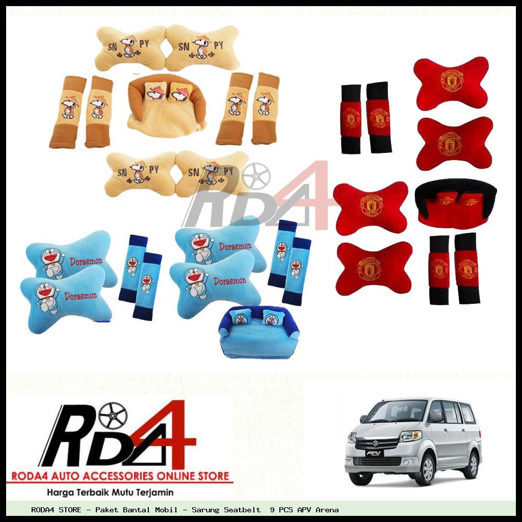 Paket Bantal Mobil - Sarung Seatbelt  9 PCS APV Arena