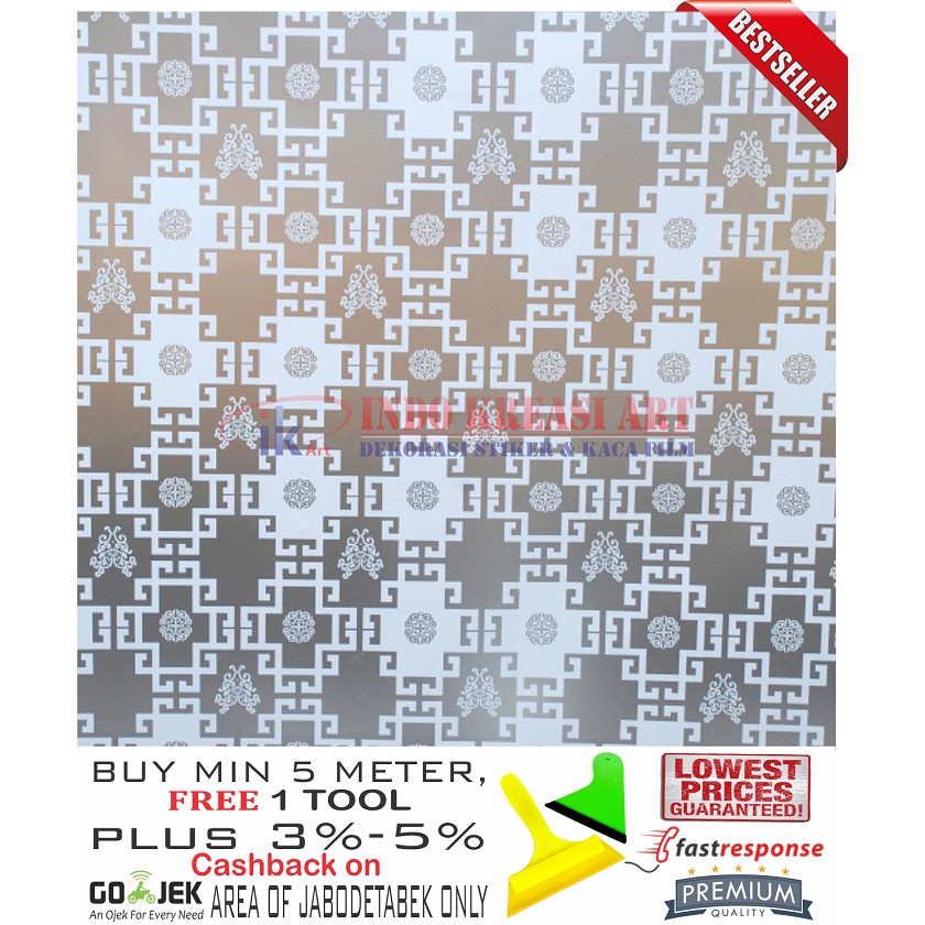 STIKER KACA STICKER KACA MOTIF BATIK 122 KACA FILM MOTIF PELAPIS KACA JENDELA