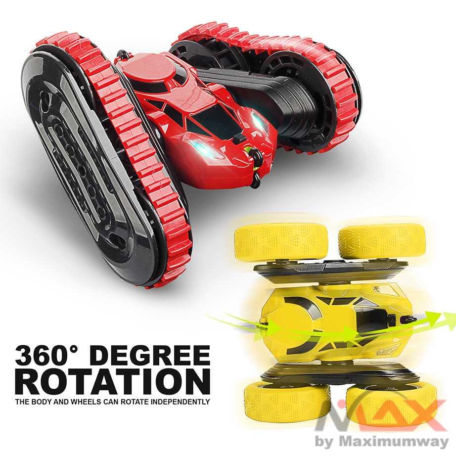 JJRC mainan Remote Control RC Stunt Buggy Car 360 Degree 2 Model Roda - HY828 Warna Merah