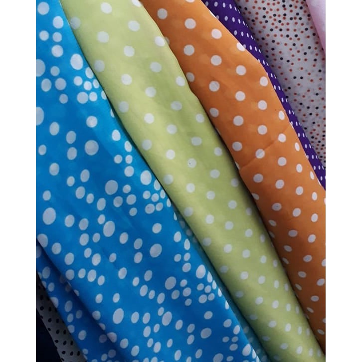 Kain Motif Polkadot Sifon Katun Unik Basic