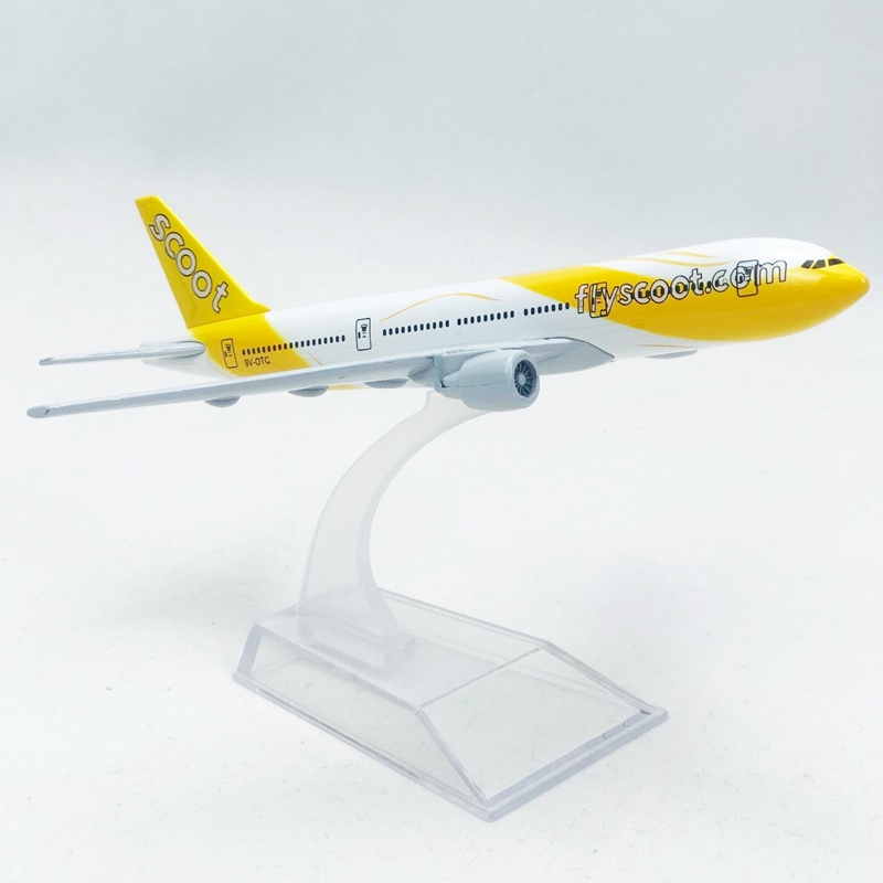 Scoot Airways 777 Model Pesawat Singapura Diecast Alloy 16CM Dengan Landing Gear Untuk Suvenir