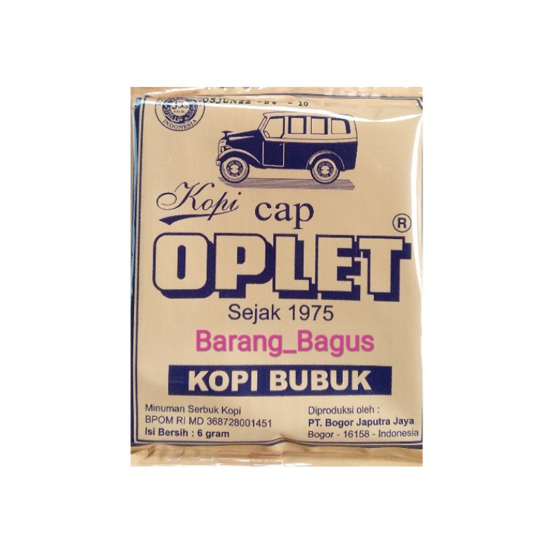 

KOPI CAP OPLET BUBUK HITAM ASLI BOGOR 1pack 20sachet