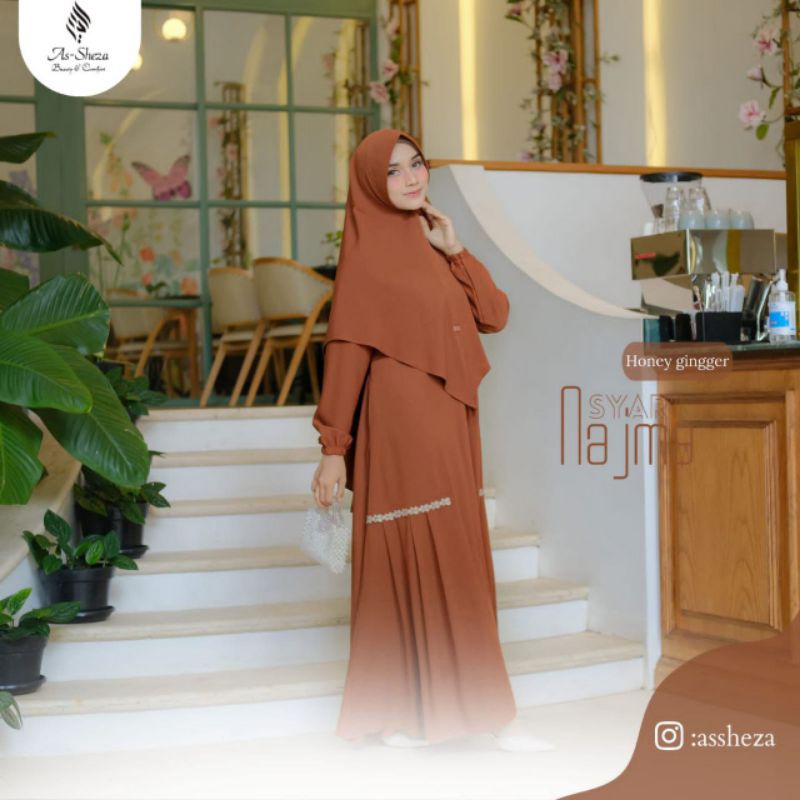 Sale Stok Najma Gamis Set Syari by: Az-Sheza/ Gamis Murah