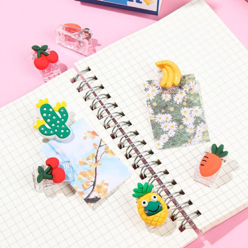 

Paper File Photo Clip Set (5pcs) Motif Fruit Vegetable Lucu Unik Simple Praktis Decor Stationery Serbaguna