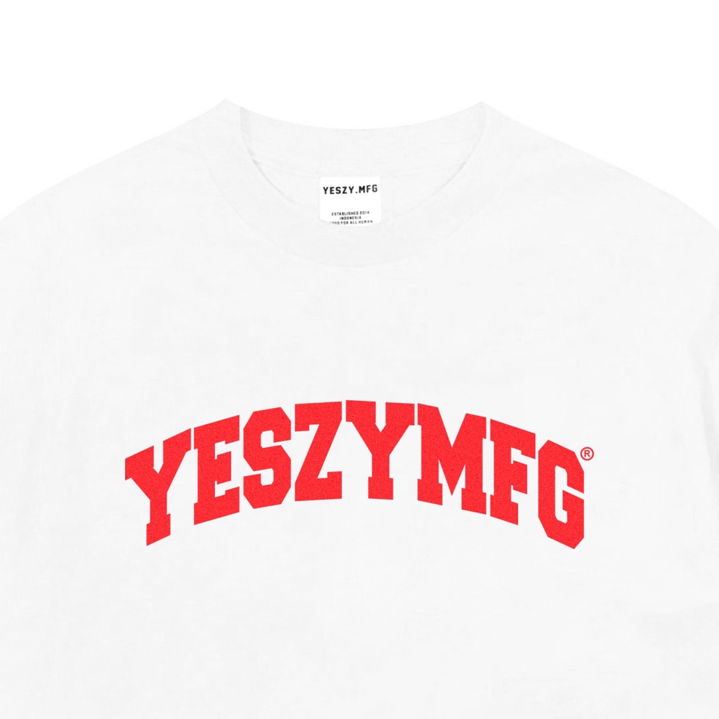 YESZY.MFG Tshirt White Cyber F. Red