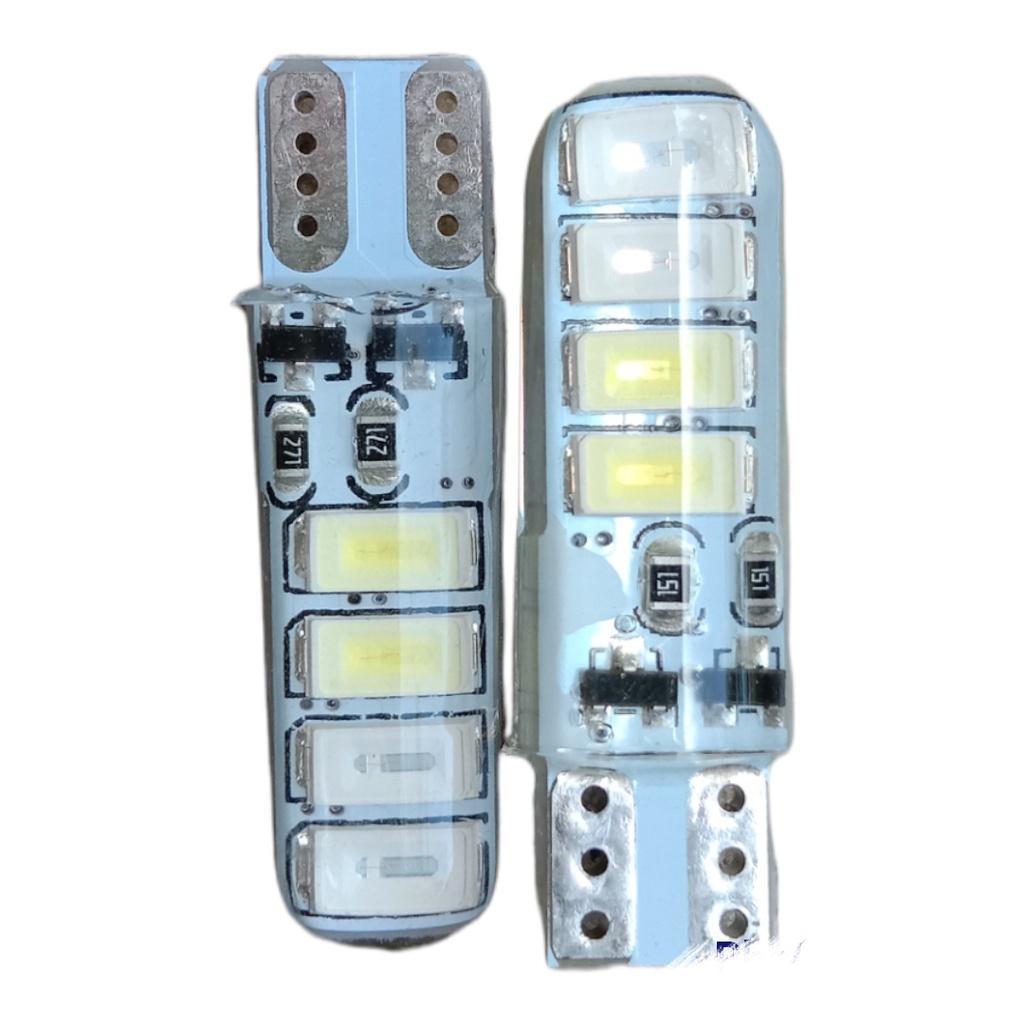 Lampu kota Led t10/lampu senja  12 dan 24 volt dua warna ( MIKA )