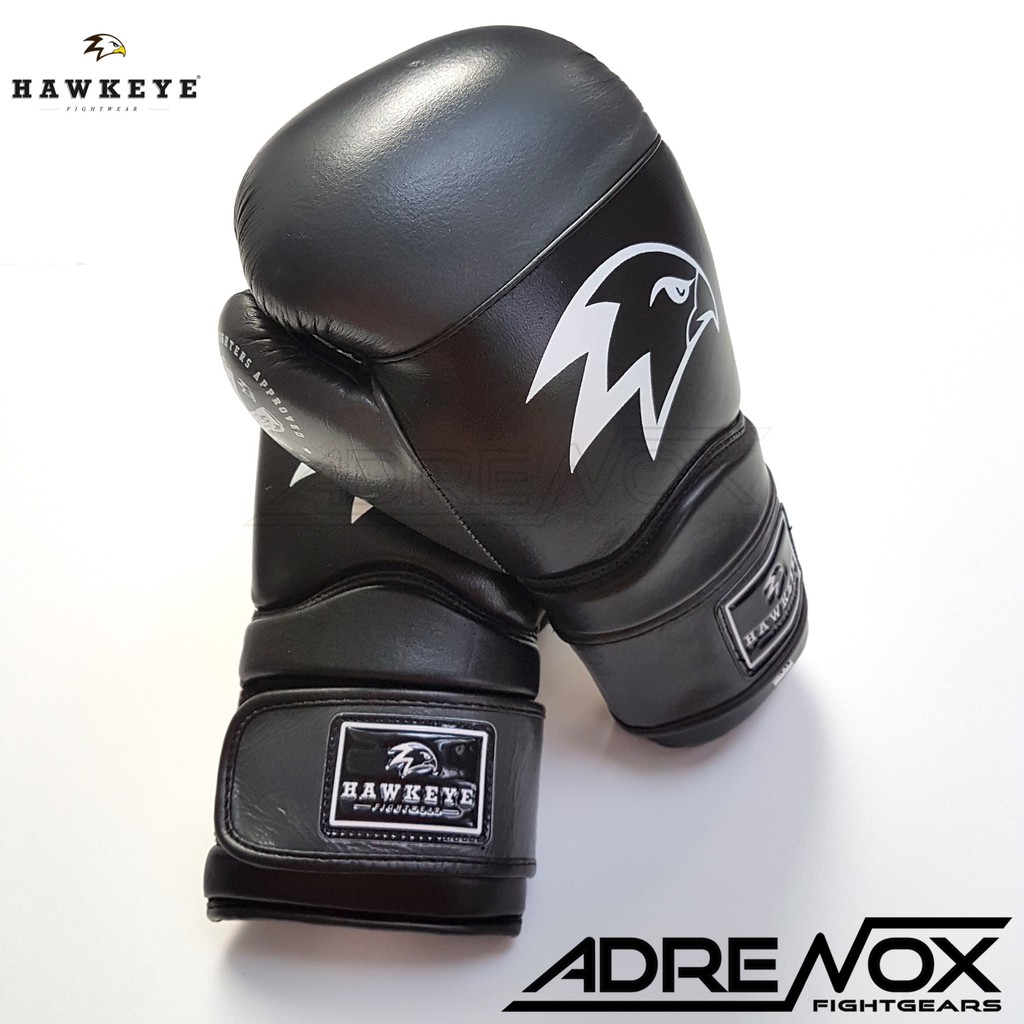 Hawkeye Fightwear Boxing Glove Focus Jet Granite - Sarung Tinju hitam